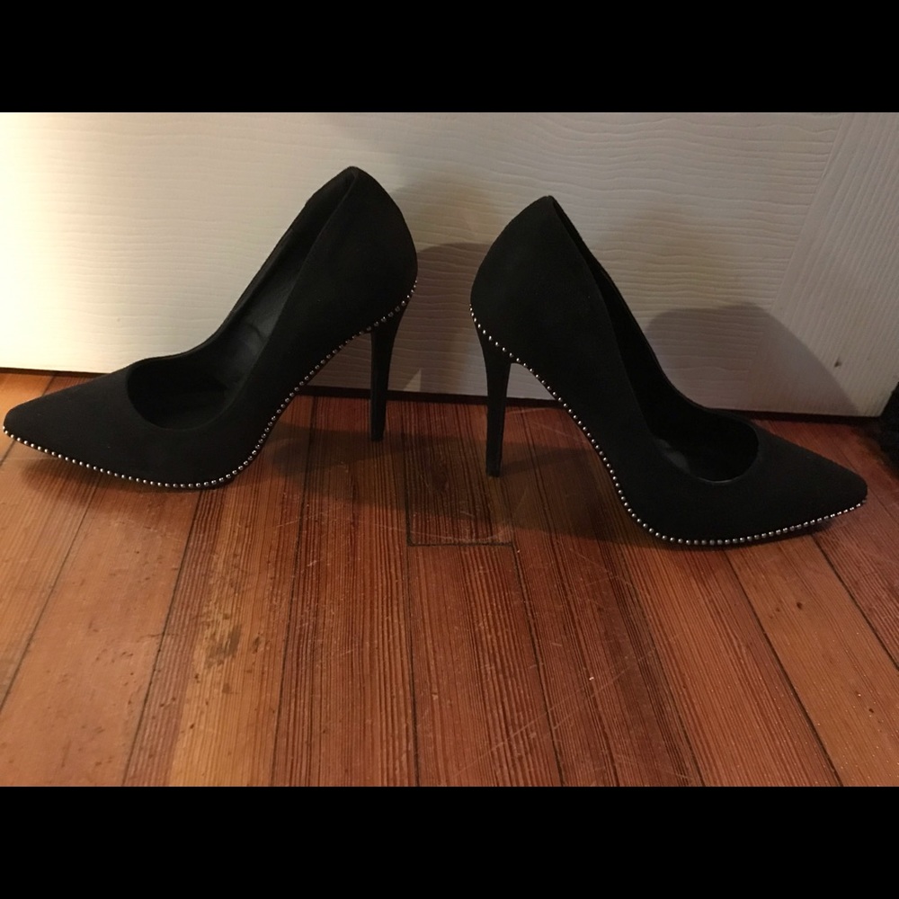 Studded black heels